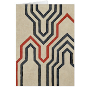 Cartão Linhas Gráficas Laranja e Azul