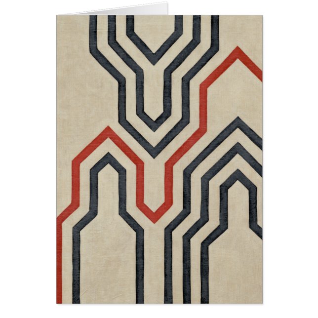 Cartão Linhas Gráficas Laranja e Azul (Frente)