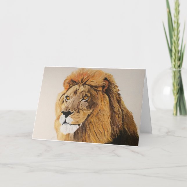 Cartão Lion blank greeting card (Frente)