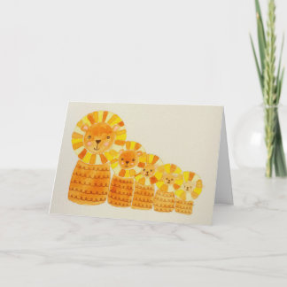 Cartão Lion Fathers Day card