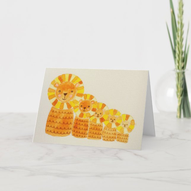 Cartão Lion Fathers Day card (Frente)