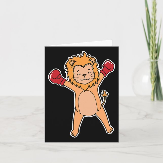 Cartão Lion faz boxing (Frente)
