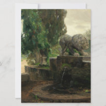 Lion Fountain em Roma (por H.A. Brendekilde)