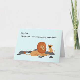 Cartão Lion Funny Father's Day Card