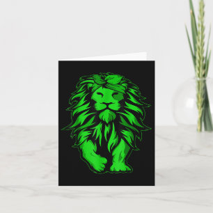 Cartão Lion Green Bandana Mental Health Awarding Survivo