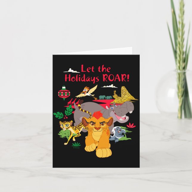 Cartão Lion Guard Let The Holidays Roar  (Frente)
