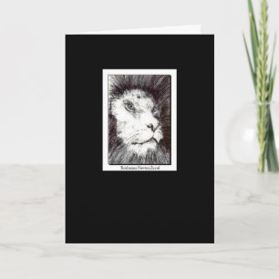 Cartão Lion head greeting card