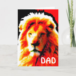 Cartão Lion Head Red 'You're Grrreat' Father's Day card