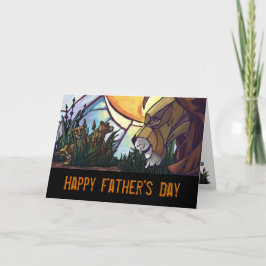 Cartão Lion King and Cubs Happy Father's Day Card