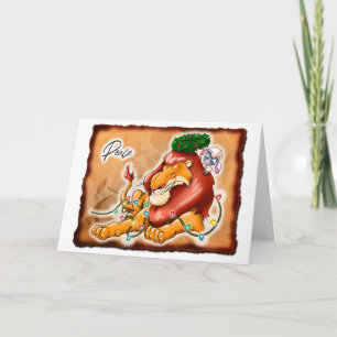 Cartão LION & LAMB PEACE (matte) - por Jeff Willis Art