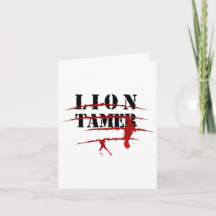 Cartão Lion Tamer, Sangrento Ataque Animal Figurino De Ha