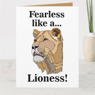 Cartão Lioness Animal Fearless