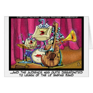 Cartão Lip Naufragando Banda Engraçado Camisetas Mogas e 