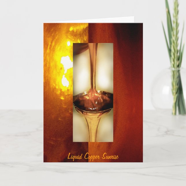 Cartão Liquid, Copper, Sunrise - sleek Greeting Card (Frente)