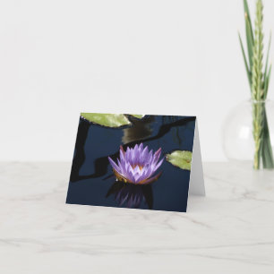 Cartão Lírio de Água Roxo