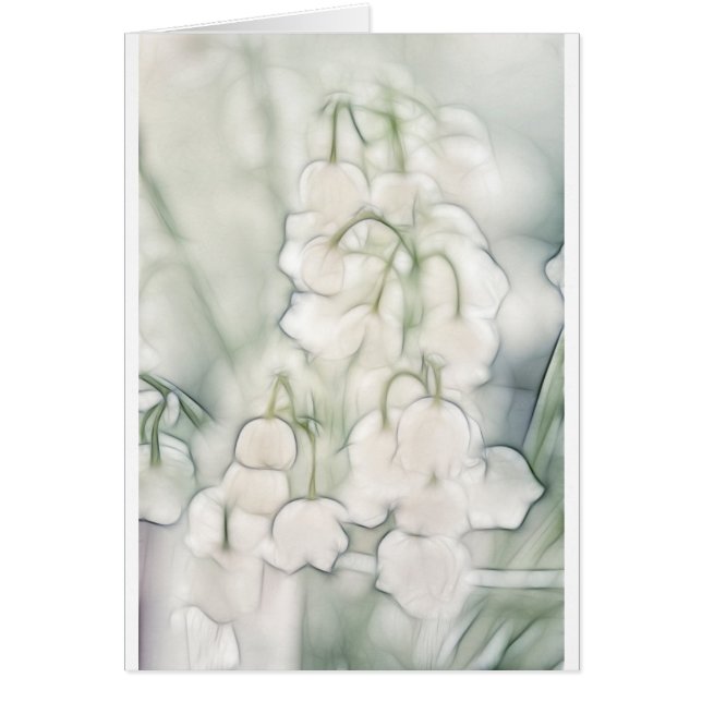 Cartão Lírio do buquê da flor do vale (Frente)