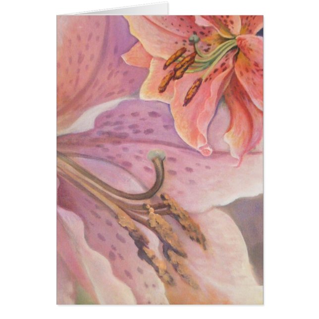 Cartão Lírio do Gazer da estrela (Frente)