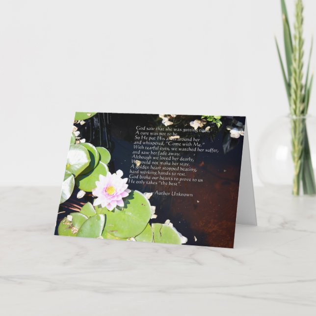 Cartão Lírios cansados (Frente)