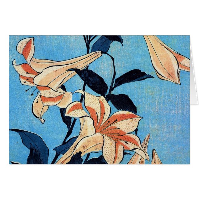 Cartão Lírios da trombeta (Frente Horizontal)