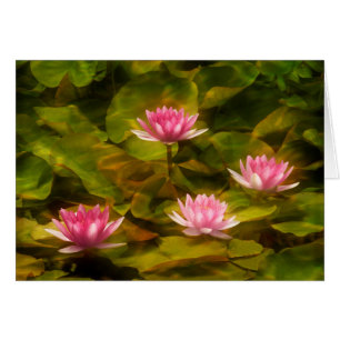 Cartão Lírios de água artística, Califórnia