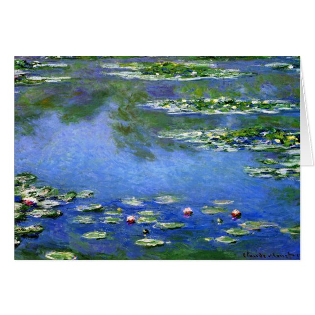 Cartão Lírios de água por Claude Monet (Frente horizontal)