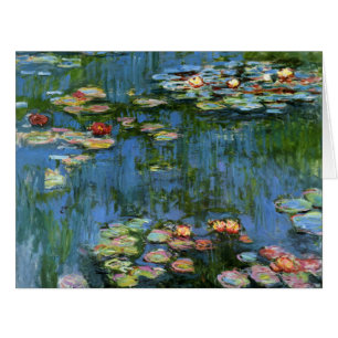 Cartão Lírios de água por Monet