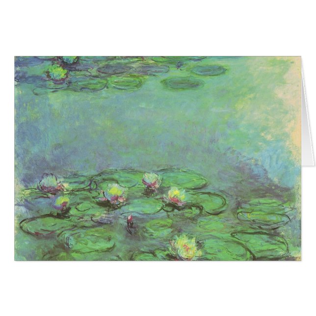 Cartão Lírios de Claude Monet, Impressionismo venenoso (Frente Horizontal)
