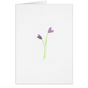 Cartão Lírios do roxo da aguarela
