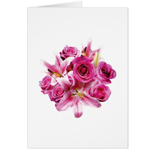 Cartão Lírios e rosas do Stargazer (Frente)