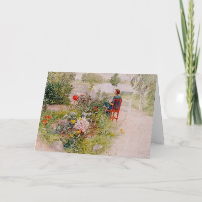 Cartão Lisbeth  in the Flower Garden (Frente)