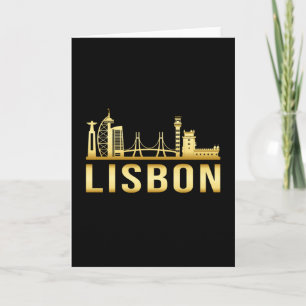 Cartão Lisboa Portugal Cidade Paisagem Urbana Presente Di