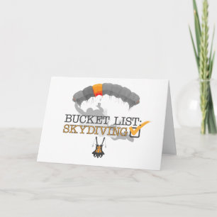Cartão Lista de baldes: Skydiving (personalizável)