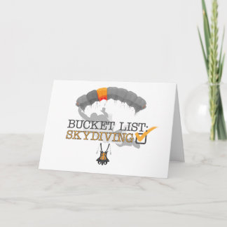 Cartão Lista de baldes: Skydiving (Personalizável)