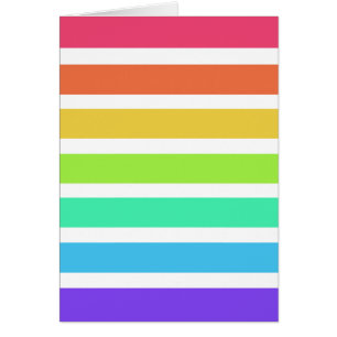 Cartão Listras arco-íris brilhantes