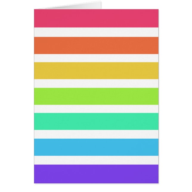 Cartão Listras arco-íris brilhantes (Frente)