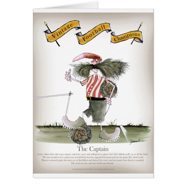 Cartão listras brancas vermelhas do capitão (Frente)