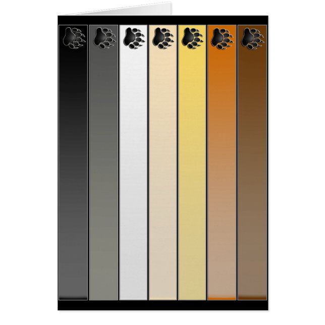 Cartão Listras da pata de urso (Frente)