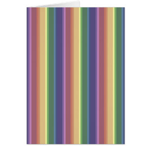 Cartão Listras de arco-íris sem som
