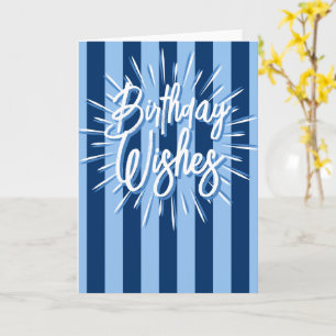 Cartão Listras de Cabana "Desejos de Aniversário" Explode
