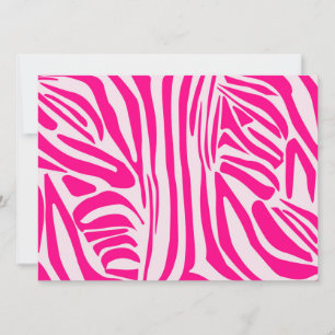 Cartão Listras de zebra rosa
