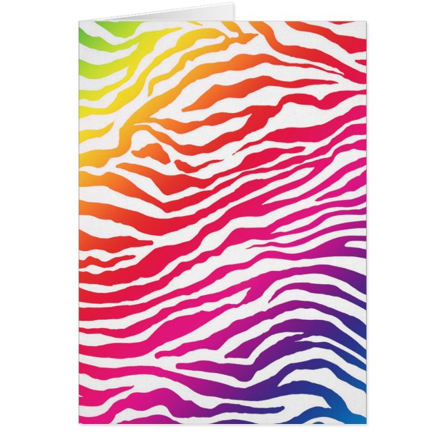 Cartão Listras do arco-íris (retrato) (Frente)