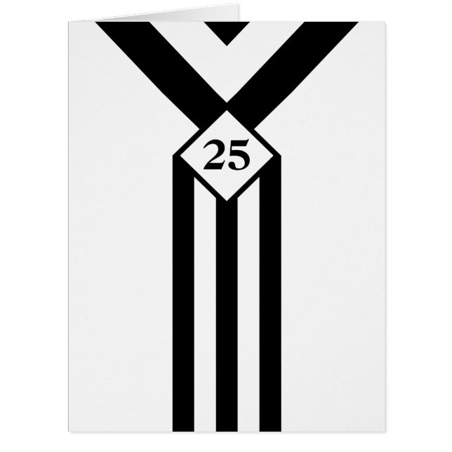 Cartão Listras e vigas pretas com monograma no branco (Frente)