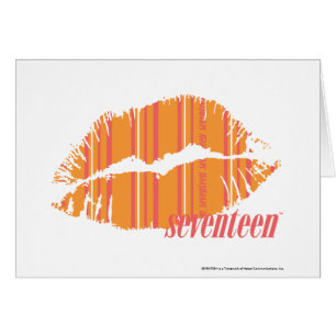 Cartão Listras finas alaranjadas