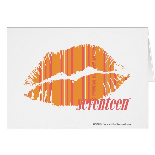 Cartão Listras finas alaranjadas (Frente Horizontal)