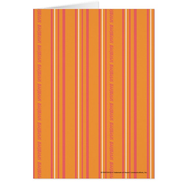 Cartão Listras finas alaranjadas (Frente)