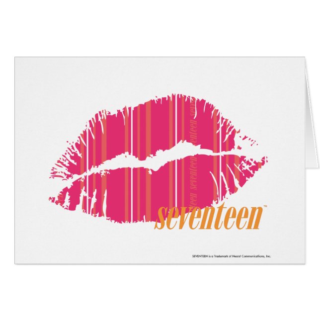 Cartão Listras finas magentas (Frente Horizontal)