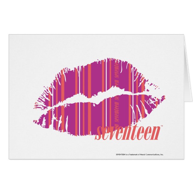 Cartão Listras finas roxas (Frente Horizontal)