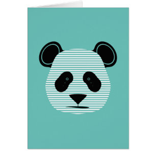Cartão listras panda