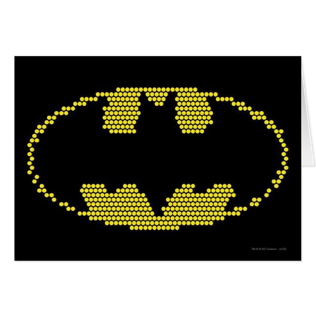 Cartão Lite-Brite Bat Emblem (Frente Horizontal)