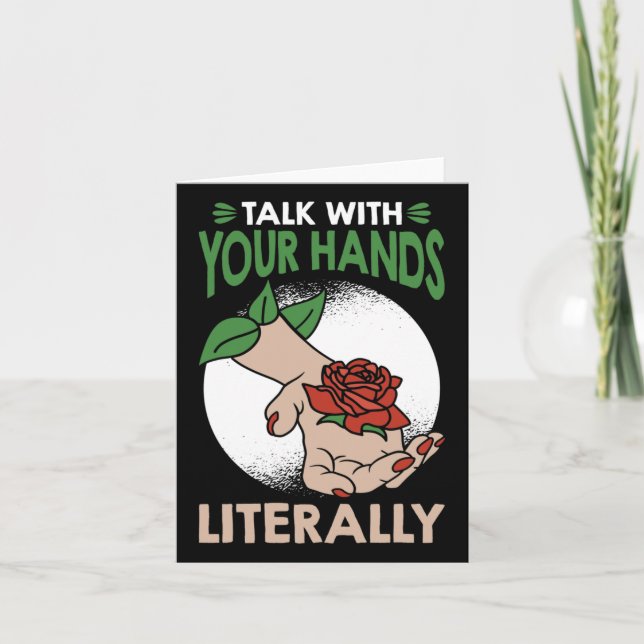 Cartão Literalmente Americana Linguagem de Sinais (Frente)